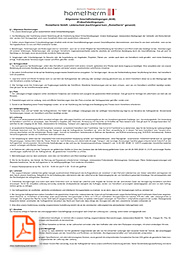 Allgemeine Geschäftsbedingungen der Hometherm GmbH in Deutsch
